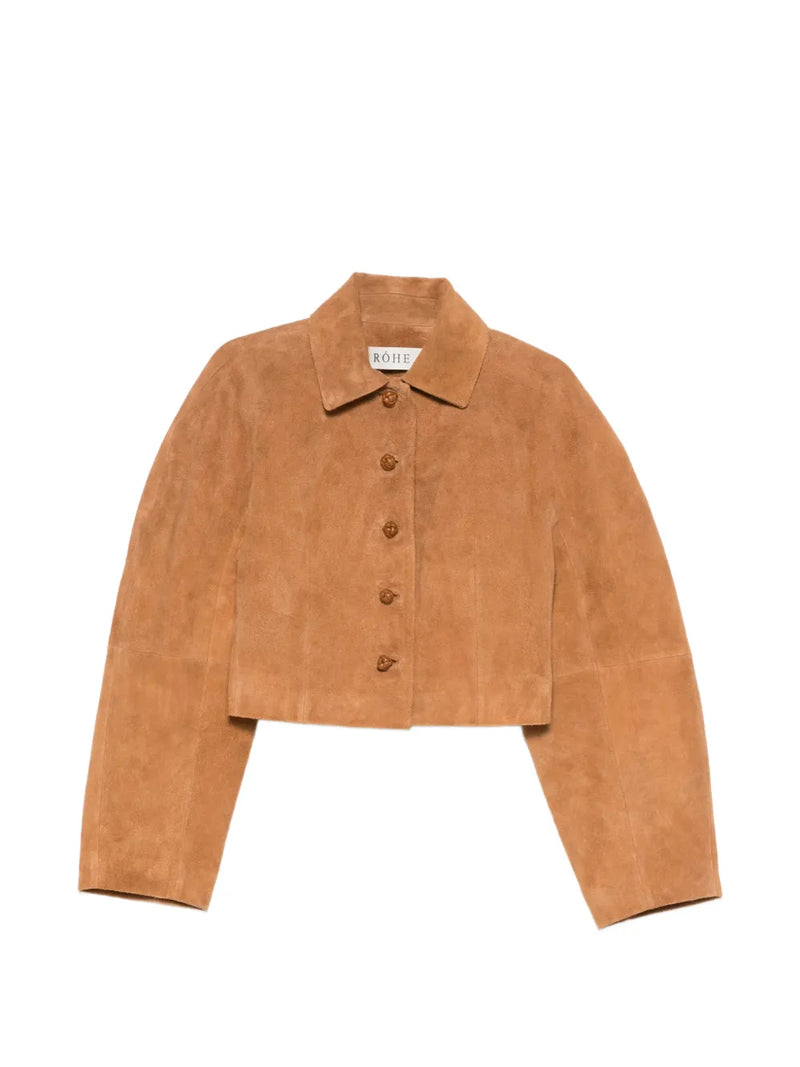 cropped suede jacket