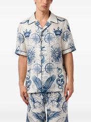 printed silk shirt