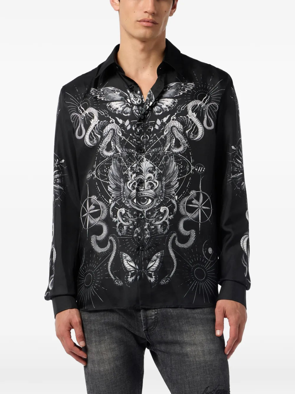 printed silk shirt