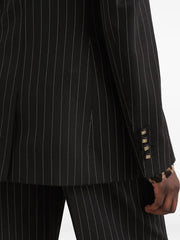striped single-breasted jacket