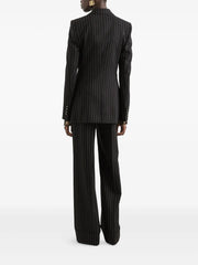 striped single-breasted jacket