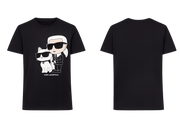 Karl Lagerfeld Women's Black Ikonik Karl & Choupette T-Shirt