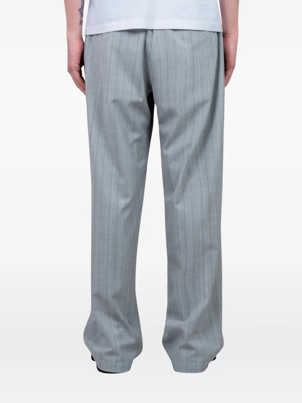 Clip striped trousers
