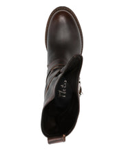 45mm buckle round-toe boots