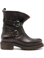 45mm buckle round-toe boots