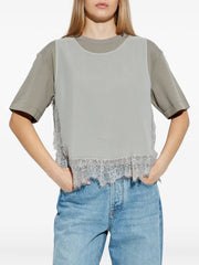 lace-trim T-Shirt