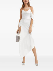 cowl-neck asymmetric dress