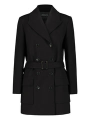 belted double-breasted coat
