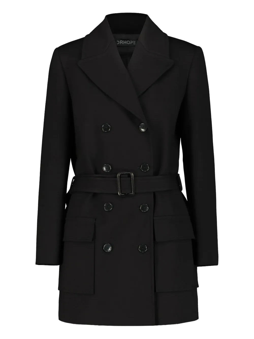belted double-breasted coat