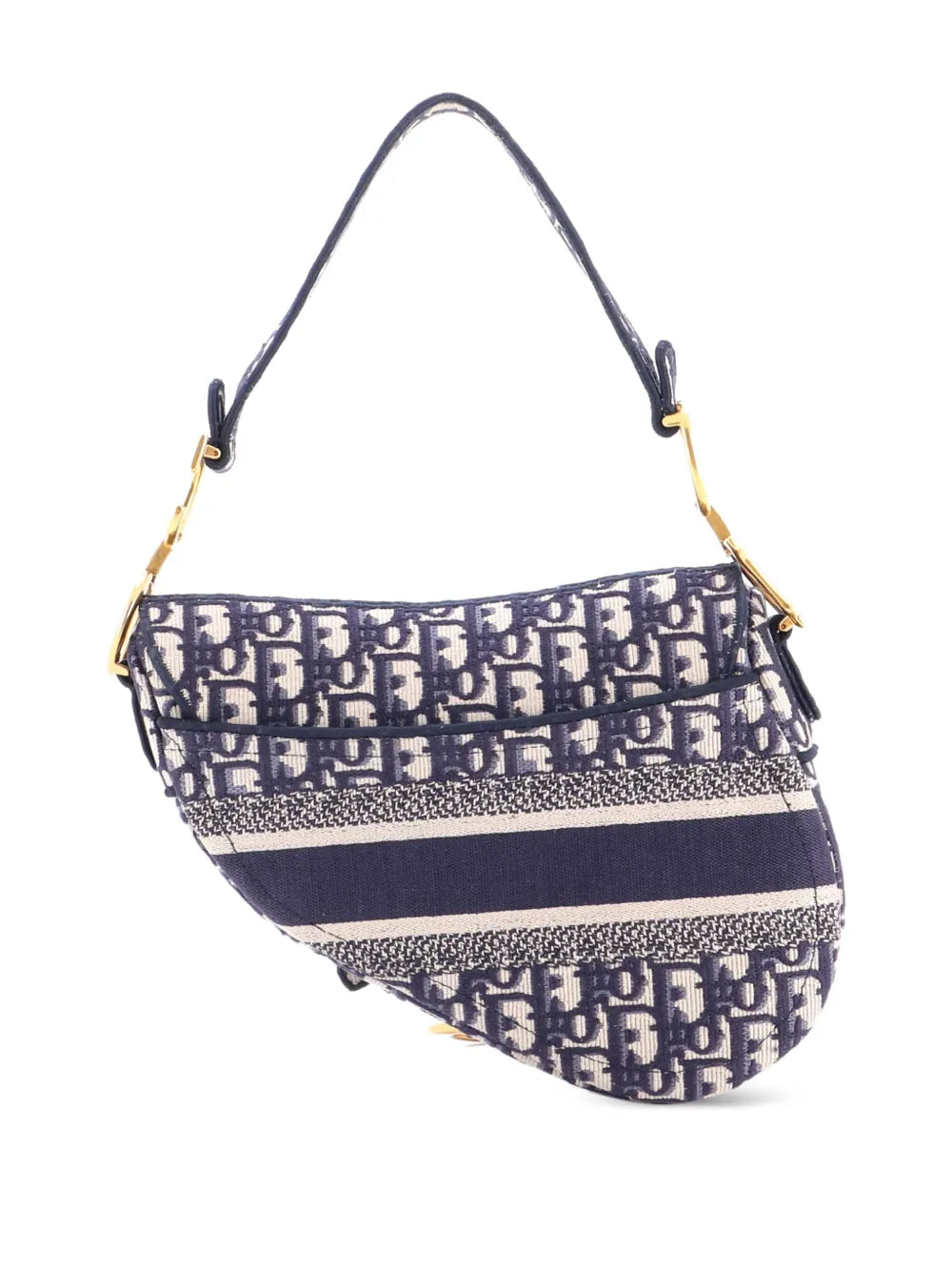 Saddle Handbag Logo Embroidered Oblique Canvas Medium shoulder bag