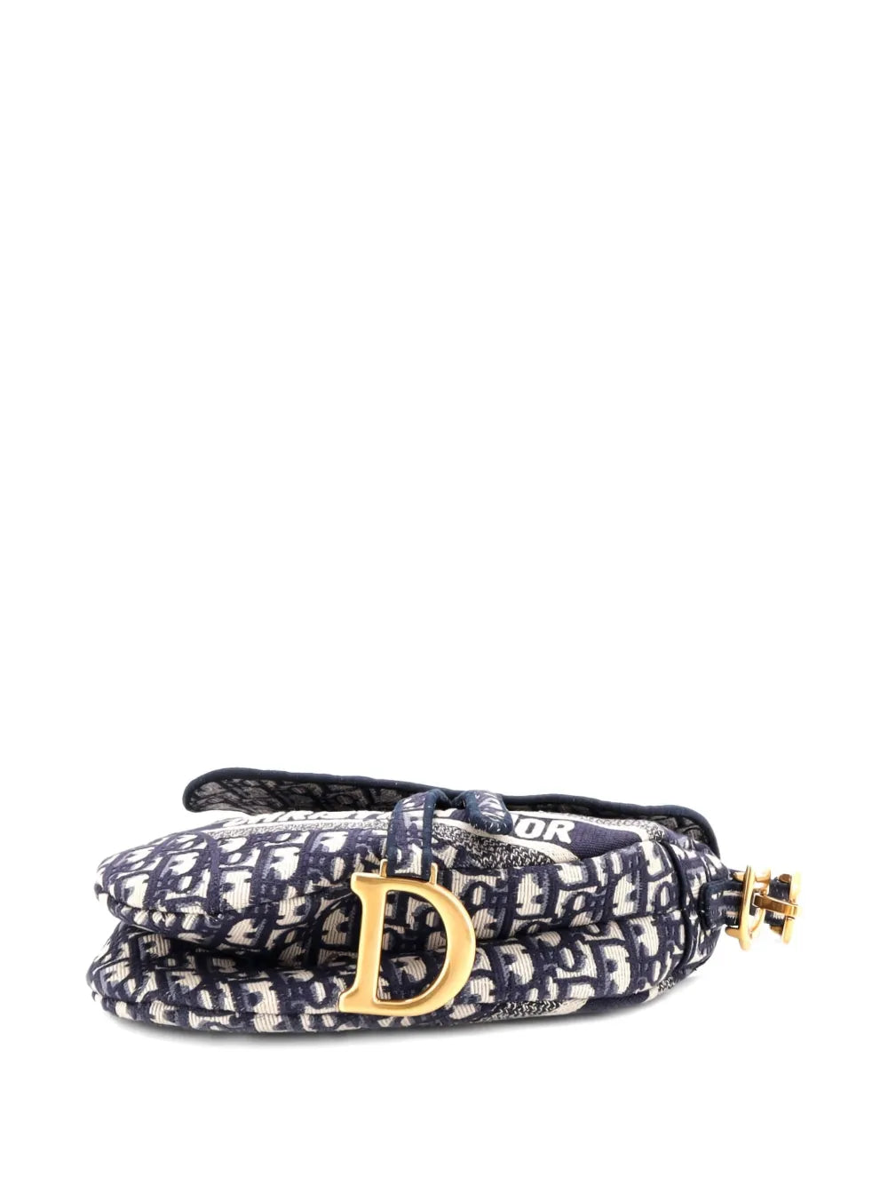 Saddle Handbag Logo Embroidered Oblique Canvas Medium shoulder bag