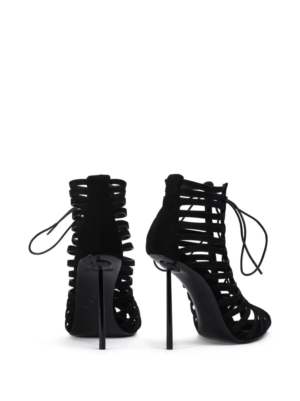 Cage lace-up ankle boots