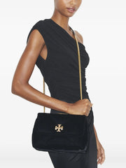 small Kira diamond-quilted velvet shoulder bag