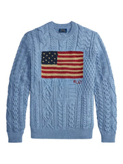flag-motif sweater