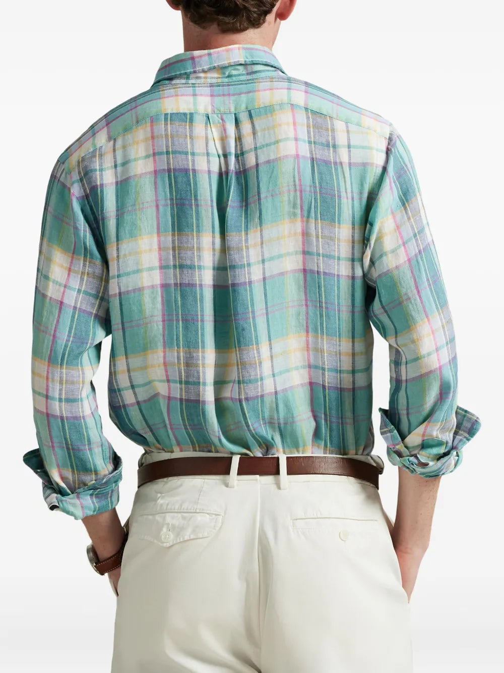 plaid button-down shirt