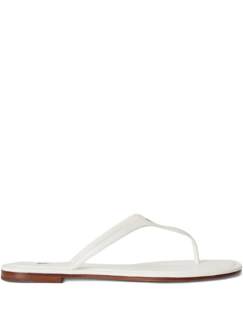 logo-detail leather sandals