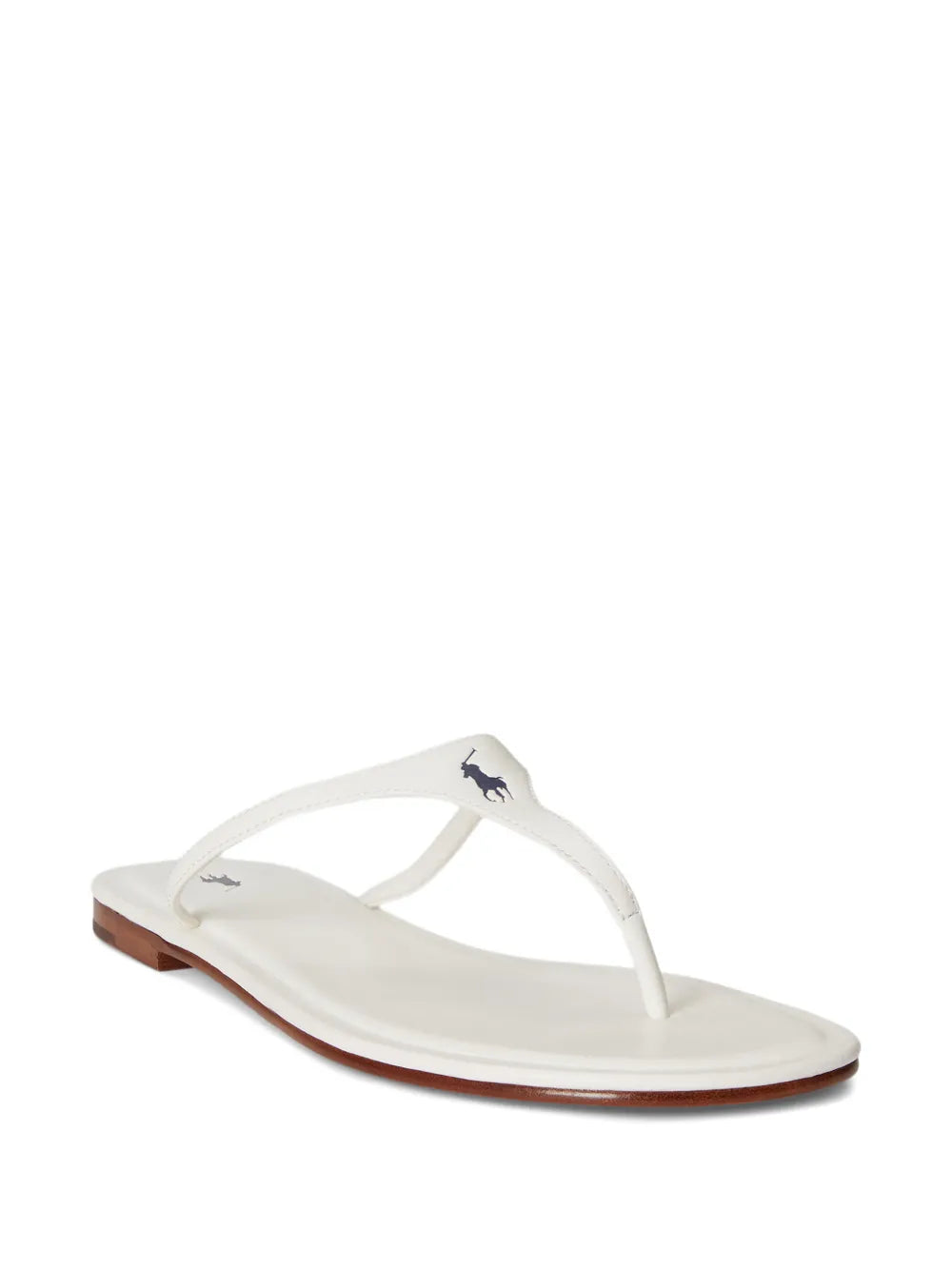 logo-detail leather sandals