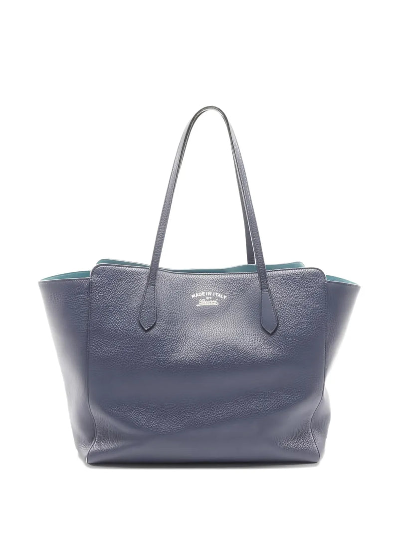 2000s swing leather tote bag