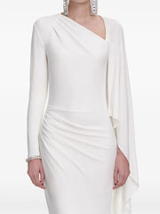 draped maxi dress