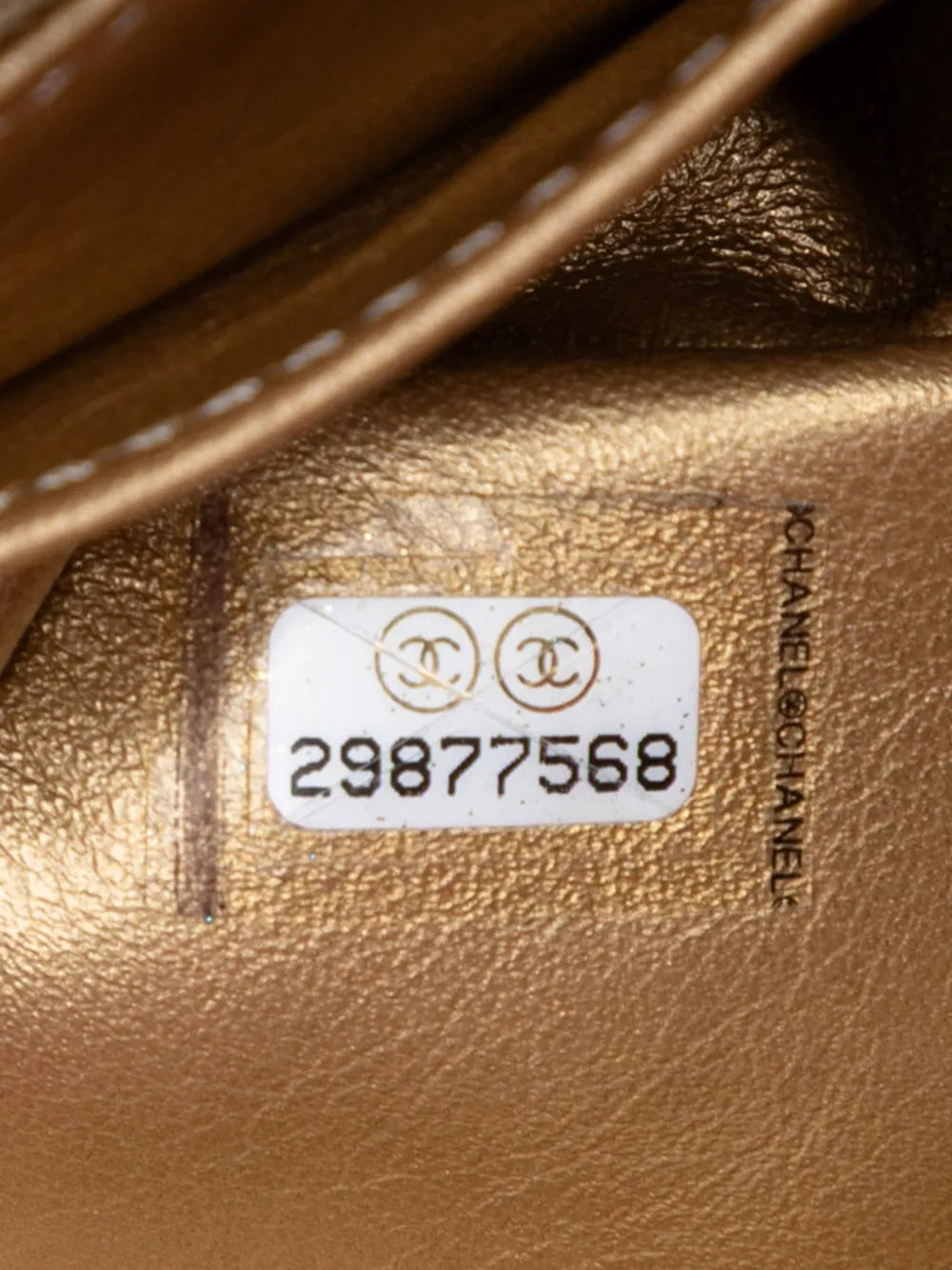 2019 Mini Square Classic Lambskin Pearl Crush Single Flap crossbody bag