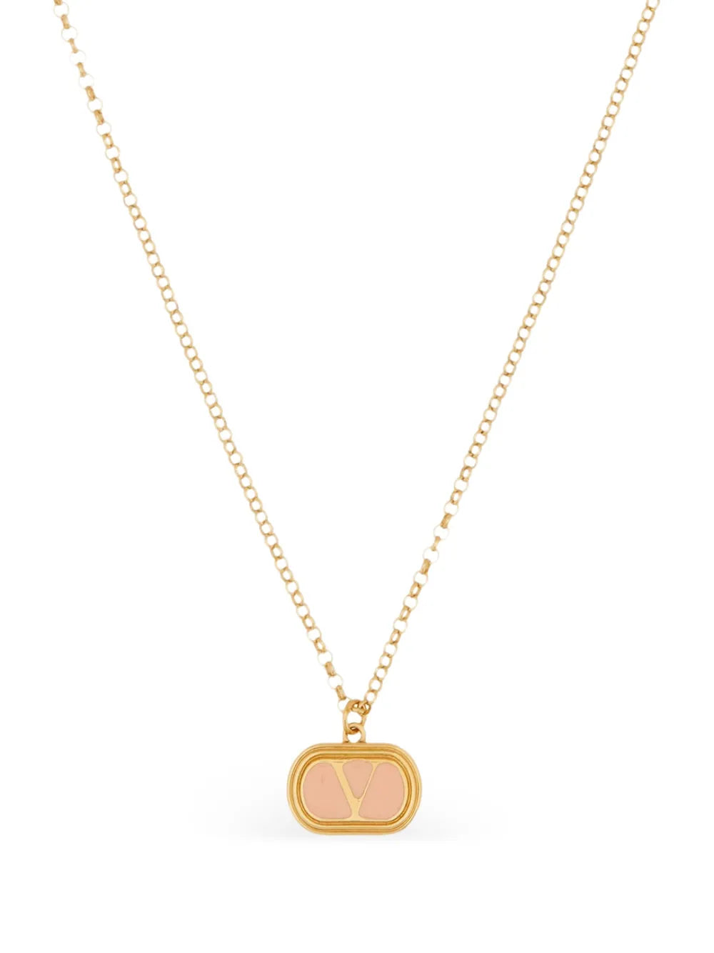 logo-pendant necklace