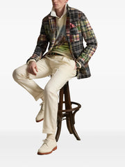 plaid patchwork blazer