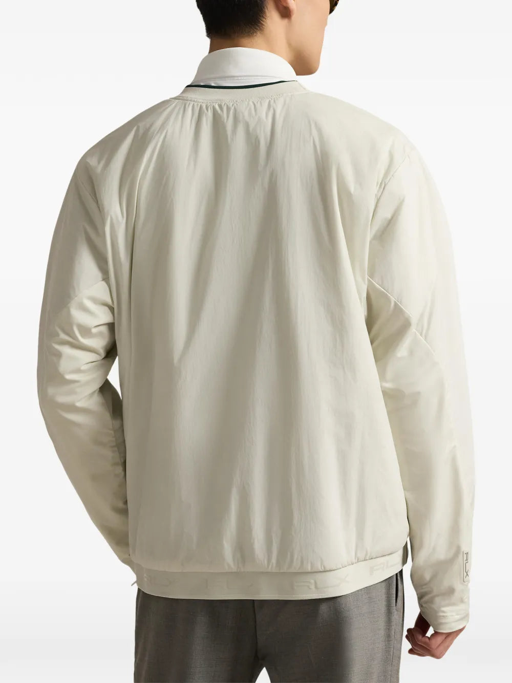crew-neck zip-pockets sweatshirt
