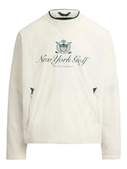 crew-neck zip-pockets sweatshirt