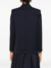 pinstripe single-breasted blazer