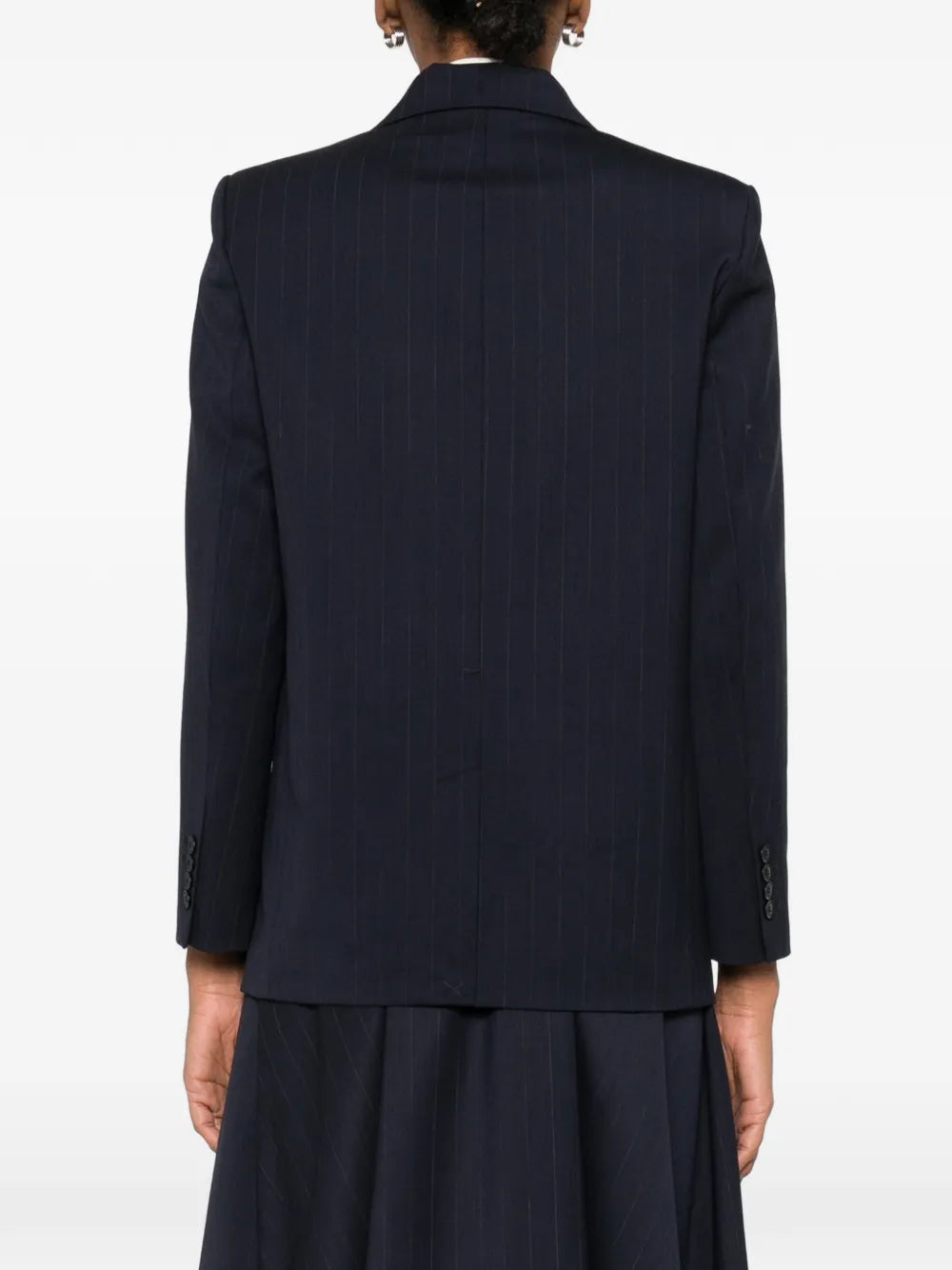 pinstripe single-breasted blazer