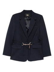 pinstripe single-breasted blazer
