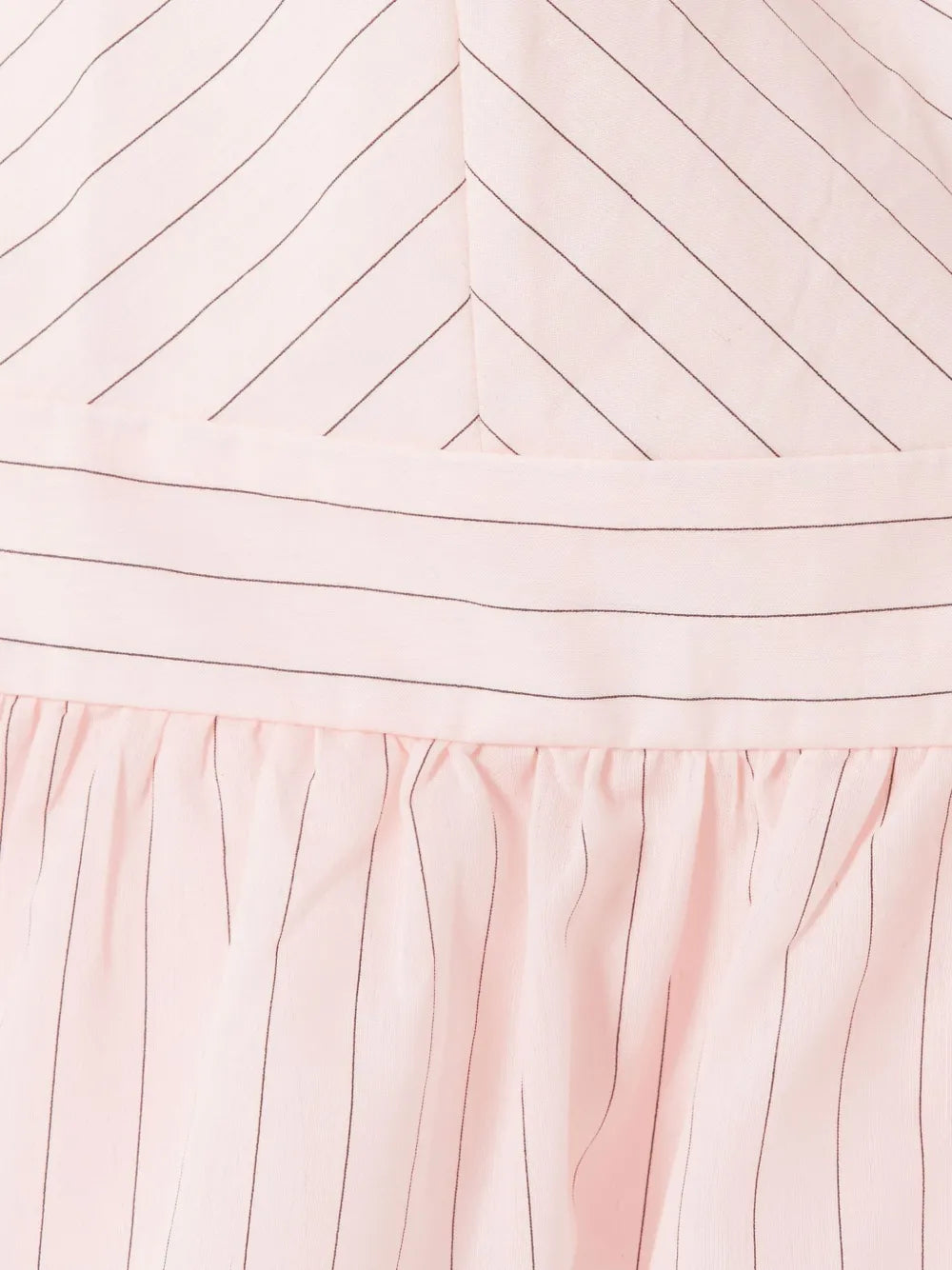 striped V-neck top
