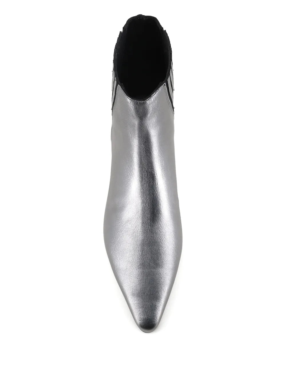 pointed-toe leather boots