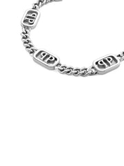 logo-lettering chain bracelet