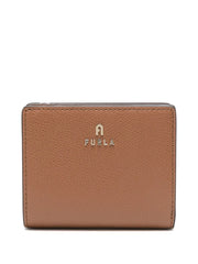 Camelia compact logo-plaque wallet