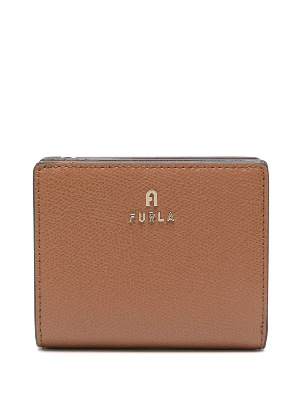 Camelia compact logo-plaque wallet