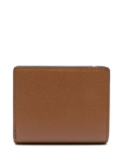 Camelia compact logo-plaque wallet
