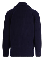 zip logo cardigan