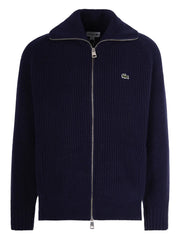zip logo cardigan
