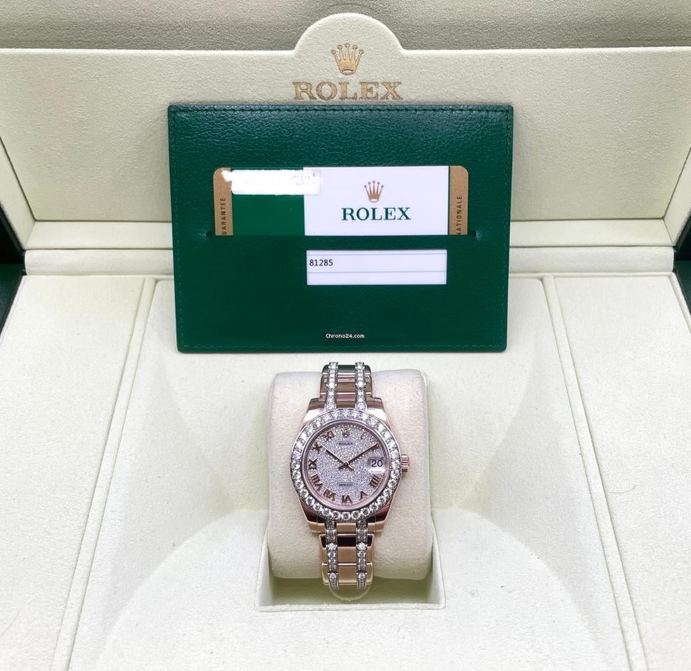 Rolex | Datejust | 81285 | Rose gold | 34 mm | Rose gold | Pink | Automatic