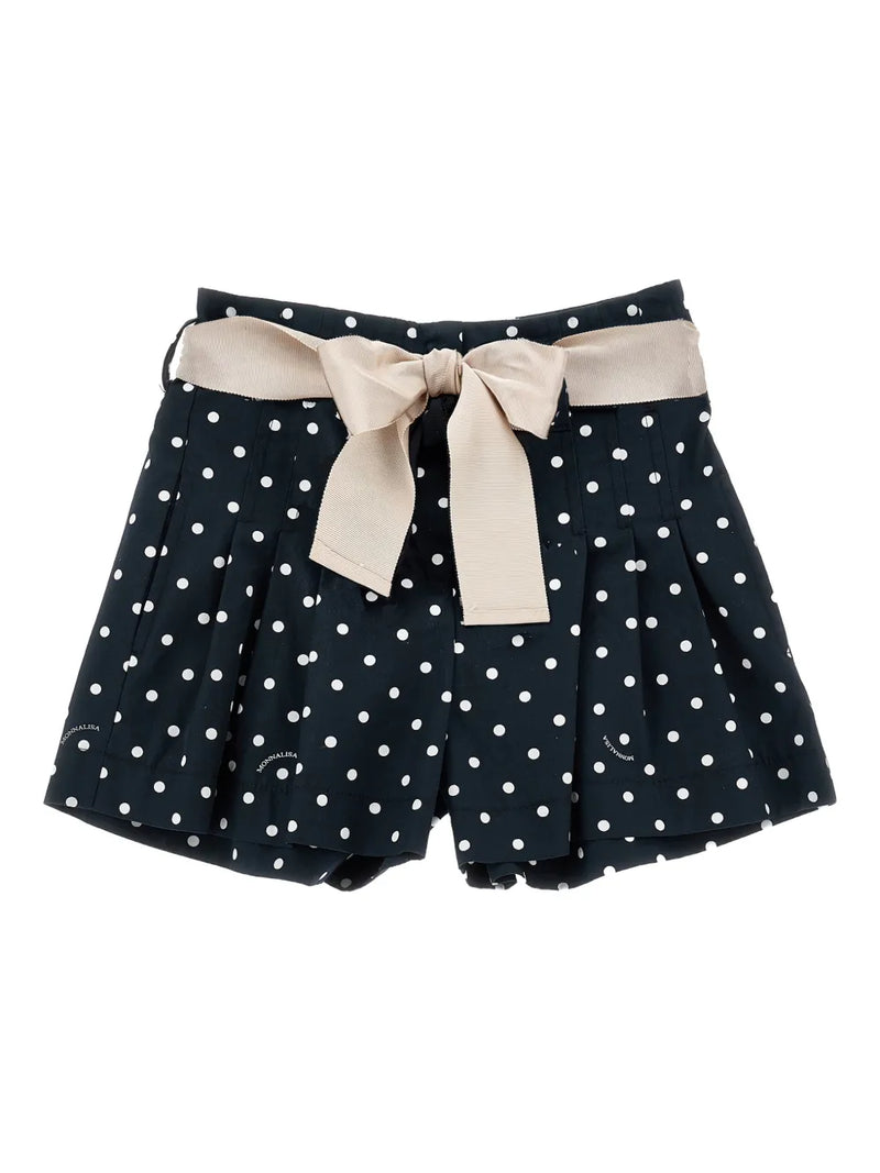 polka-dot bow shorts