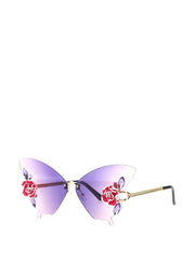 floral-detail butterfly sunglasses