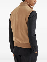 suede padded gilets