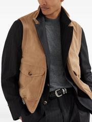 suede padded gilets