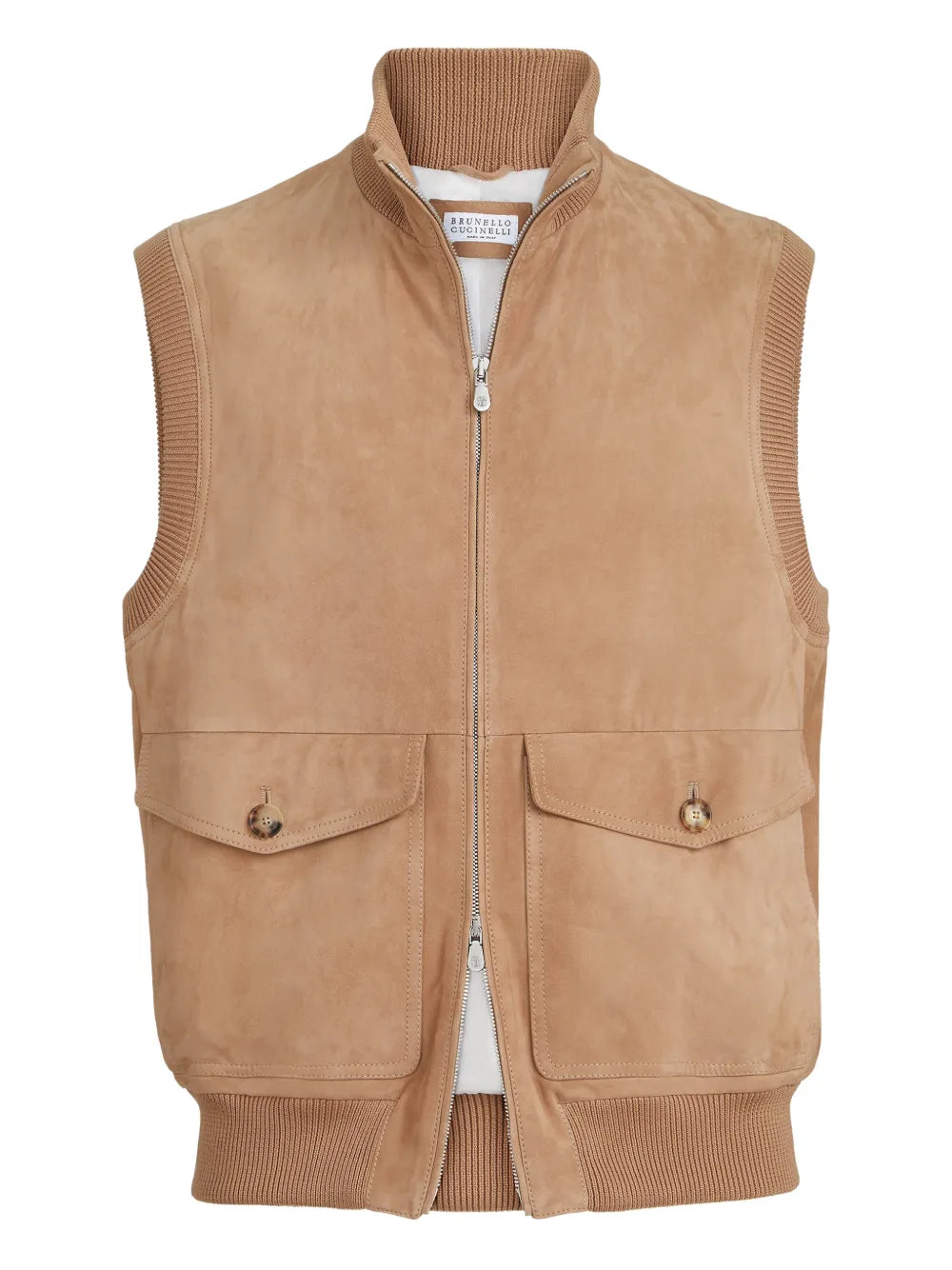 suede padded gilets