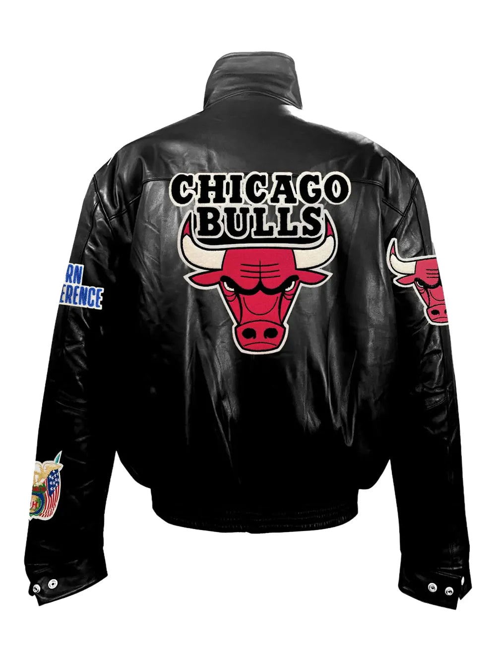 Chicago Bulls leather puffer jacket