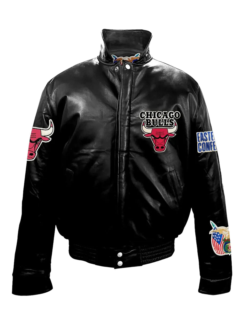Chicago Bulls leather puffer jacket