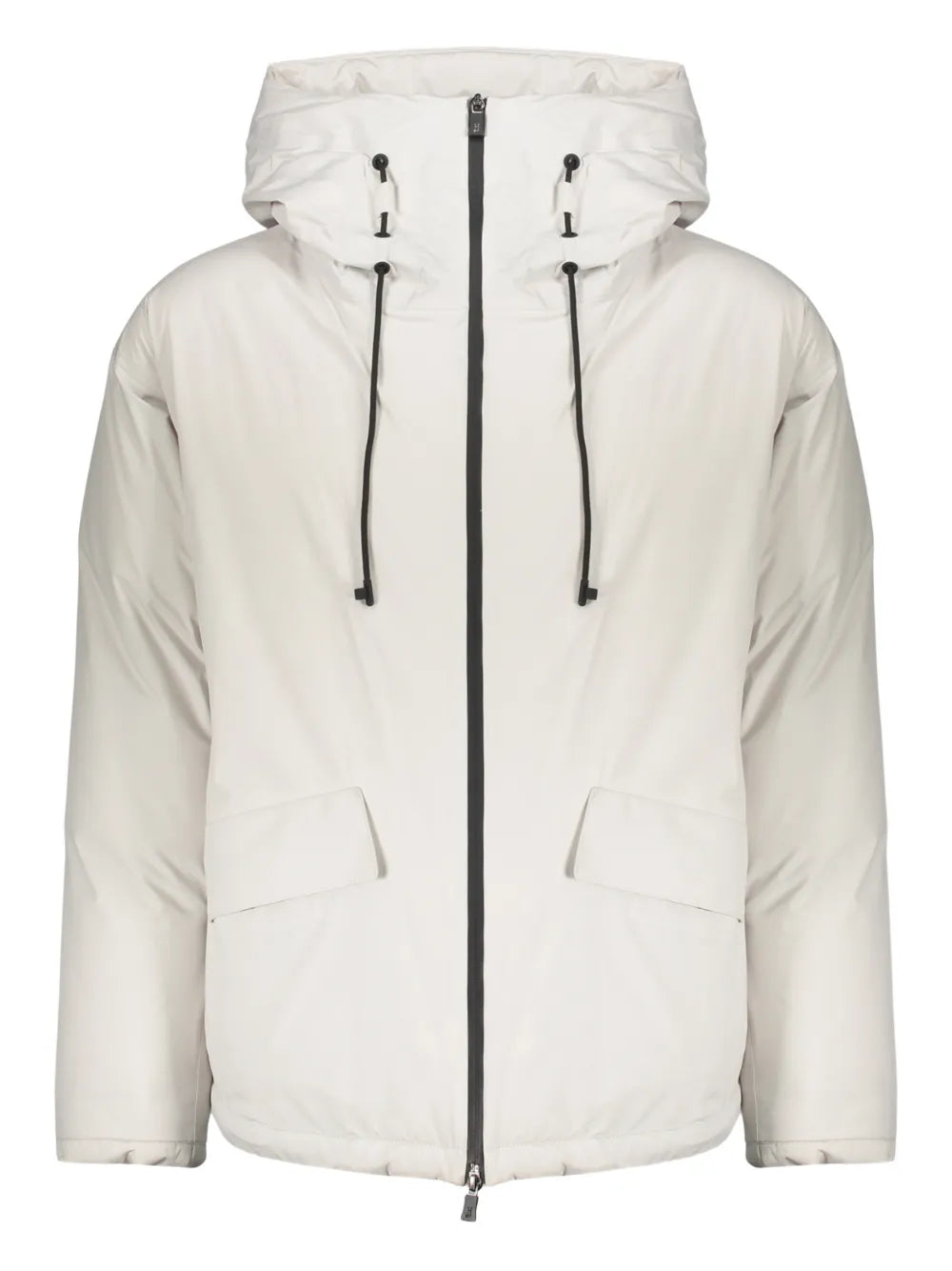 zip-up hooded jacket