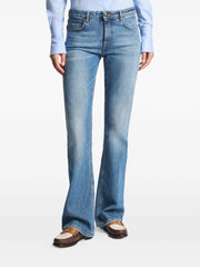 distressed-effect jeans