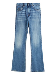 distressed-effect jeans